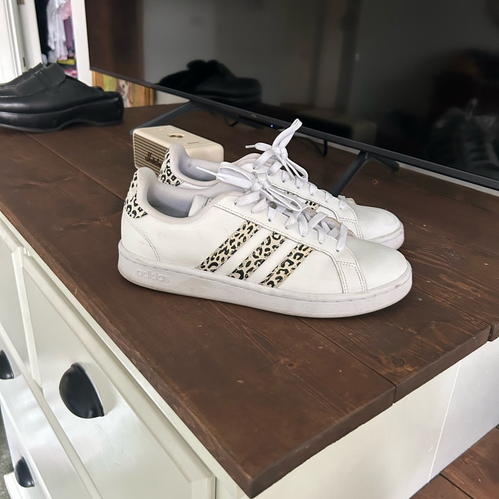 Adidas White Sneakers with Animal Print - Picture 2 of 6